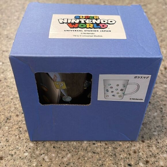 SUPER NINTENDO WORLD Universal Studios Japan Glass Mug *NEW* - Picture 2 of 11